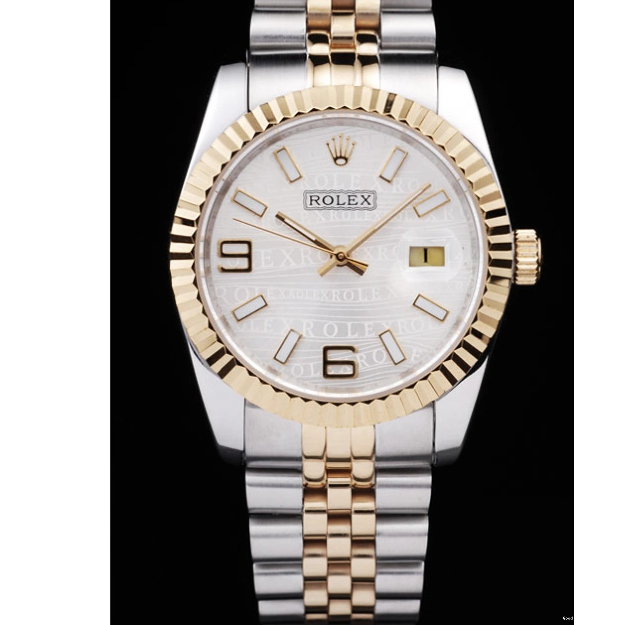 Rolex aaa copy 18k Steel Silver Gold Tone 98084 Stainless DateJust Rolex Two Dial Plated 0523